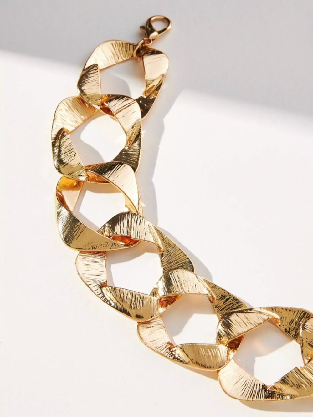 Anthropologie Square Linked Necklace - Picture 2 of 9
